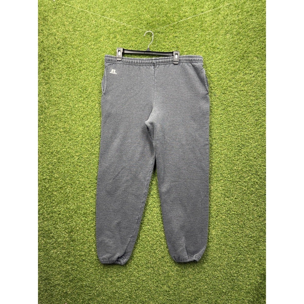 Russel Athletics Sweatpants Mens Medium Comfort Lounge Casual Grey Fleece y2k